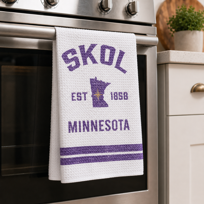 Minnesota SKOL Banner Kitchen Towel