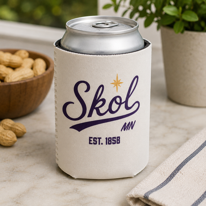 Minnesota Tan SKOL 12oz Can Koozie