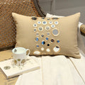 Mirror Light - Cotton Canvas Beige Decorative Lumbar Pillow Cover