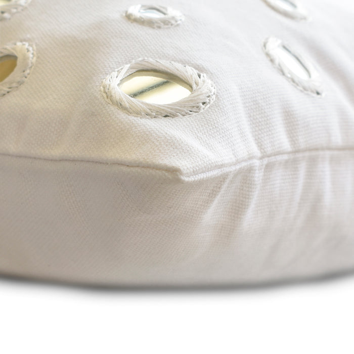 Mirrors - Cotton Canvas White Decorative Standard & King Shams