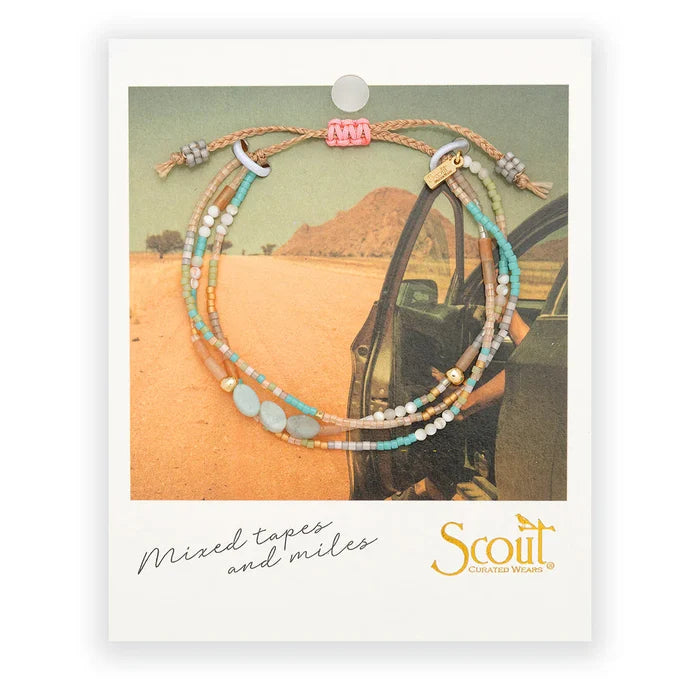 Mixed Media - Courage/Amazonite/Gold Br #XM001 5S93