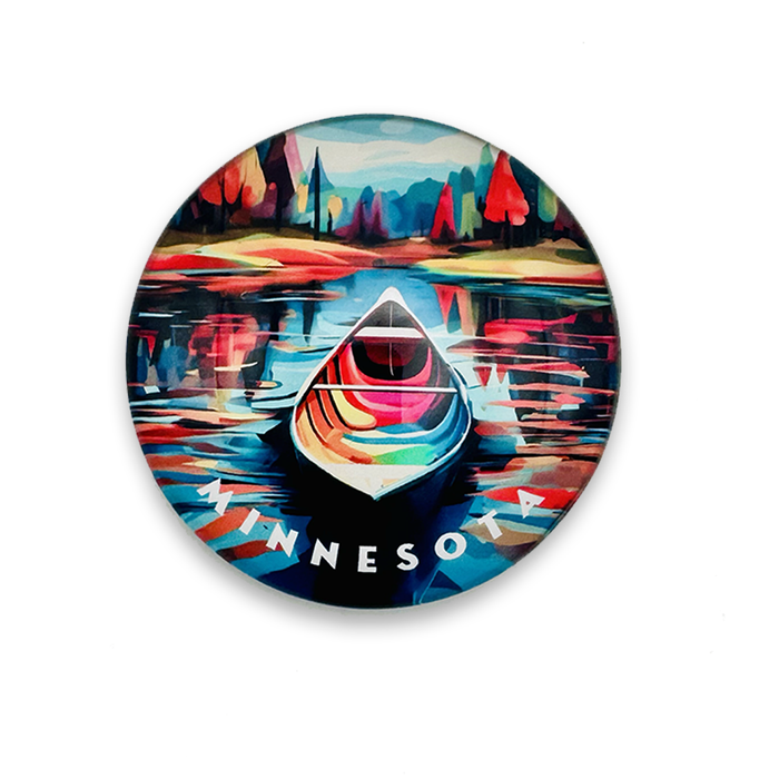 MN Cozy Canoe Glass Magnet