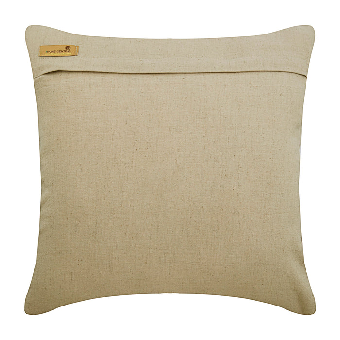 Mocha Cotton Linen Throw Pillow Cover - Fall Red Leaves
