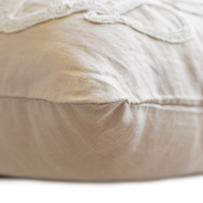 Mocha Cotton Linen Throw Pillow Cover - Sea Squid