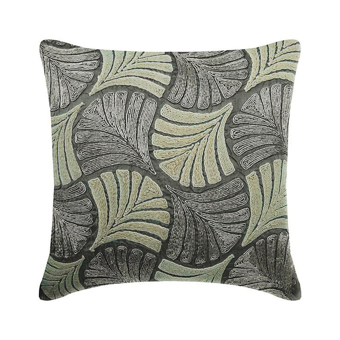Moderno Two Zardosi Embroidery Throw Pillow Cover