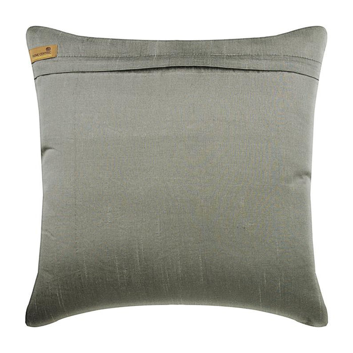 Moderno Two Zardozi Silk Throw Pillow Cover