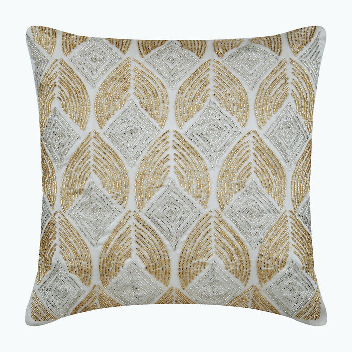 Moroccan Blue - Blue Art Silk Throw Pillow Cover