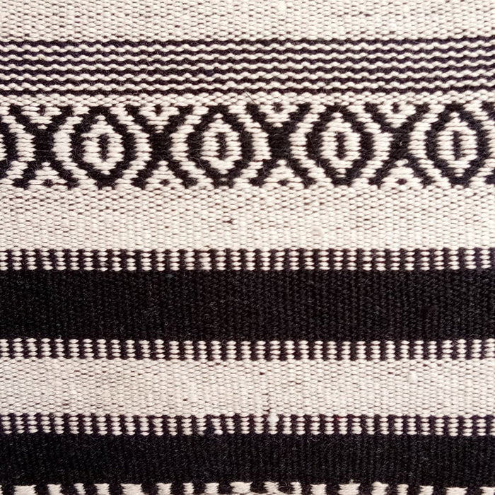 Moroccan Ceramics - Black & White Wool Decorative Lumbar Pillow Cover