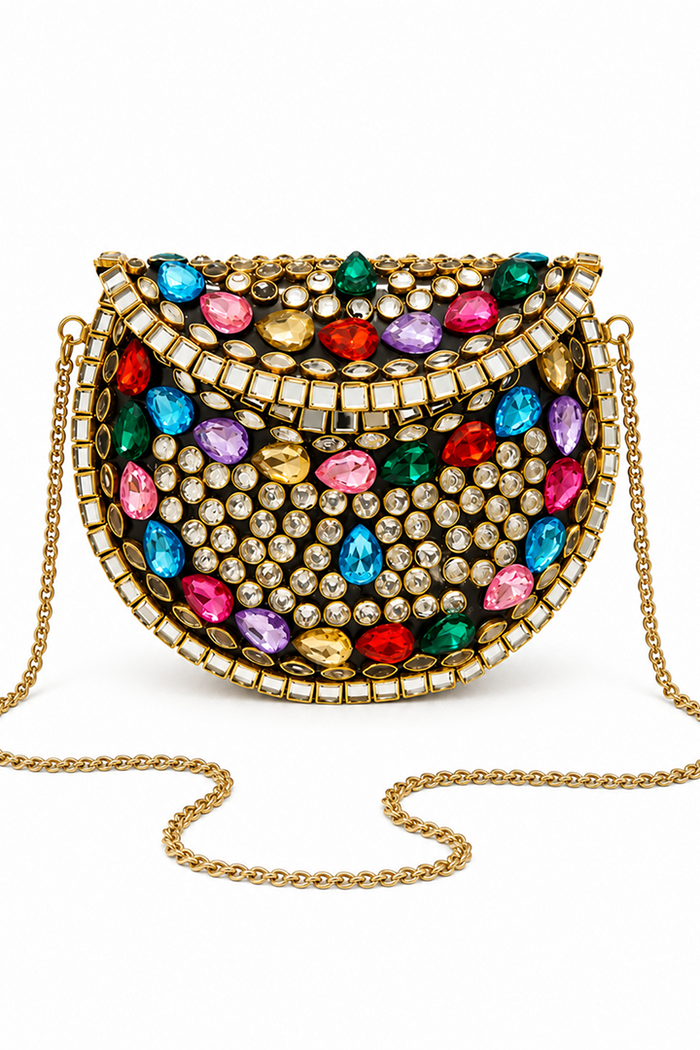 Multi Luxe Kundan Clutch