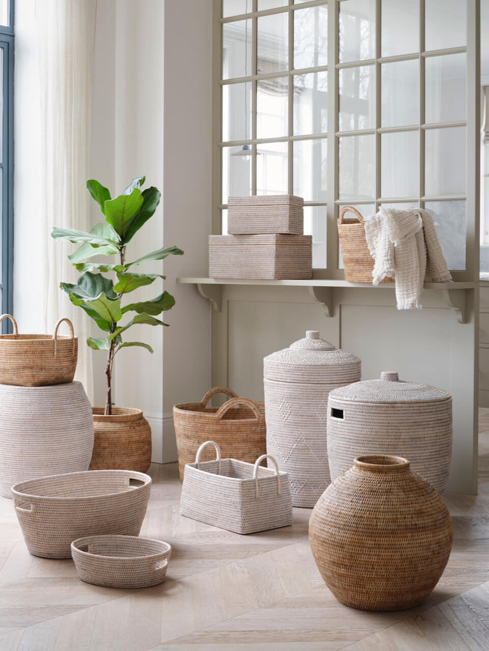 Nairn Rattan Bucket Basket - Natural