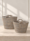 Nairn Rattan Storage Basket - Grey