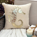 Gold Sea Horse / 12 x 12 inch