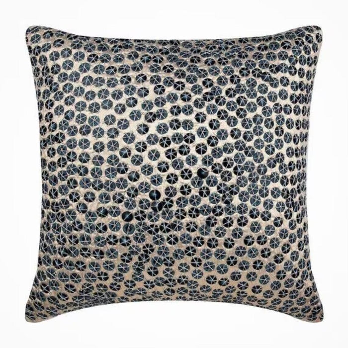 Nautical Centric - Navy Blue Art Silk Throw Pillow Cover