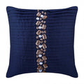 Navy Blue Crystals Pillow Cover