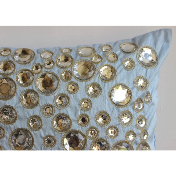 Navy Night Diamonds - Navy Blue Silk Throw Pillow Cover
