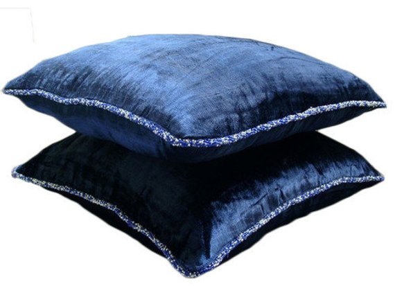 Navy Shimmer Pillow Cover