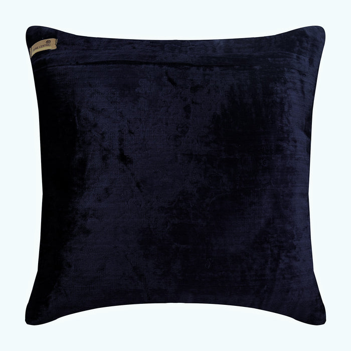 Navy Turkish Dream - Navy Blue Velvet Throw Pillow Cover