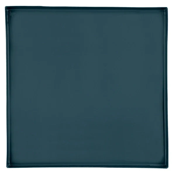 Nested Blue Enamel Blue Square Trays - Set of 3