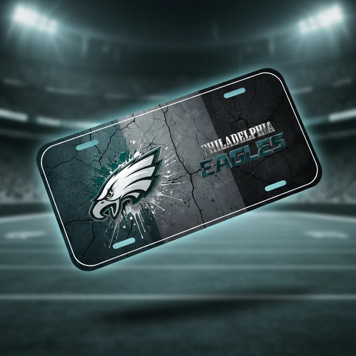 Philadelphia Eagles logo on a stadium background