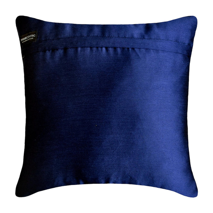 Night Texture - Navy Blue Taffeta Throw Pillow Cover