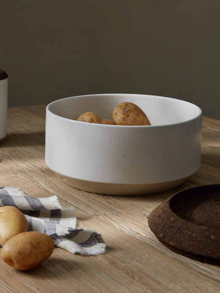 Nova White Ceramic Vegetable Storage