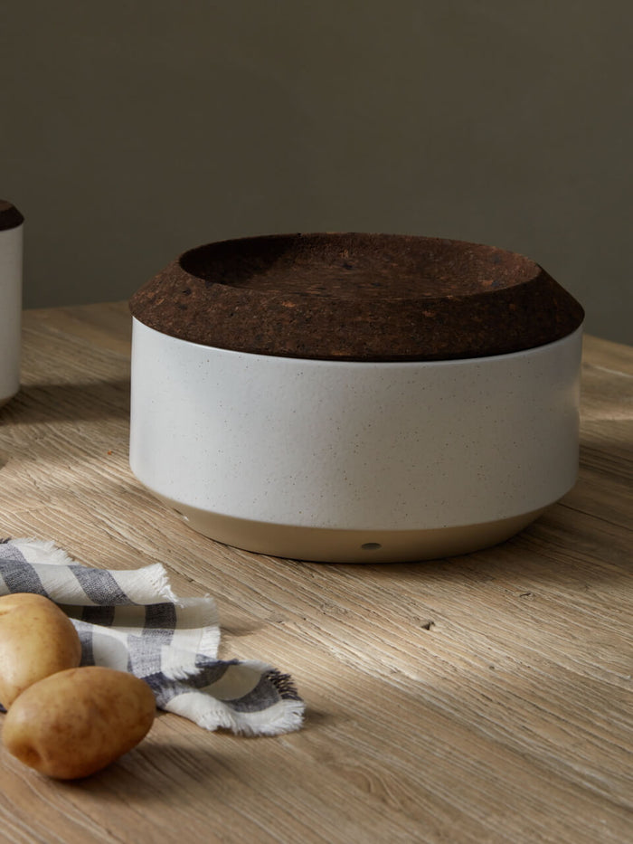 Nova White Ceramic Vegetable Storage