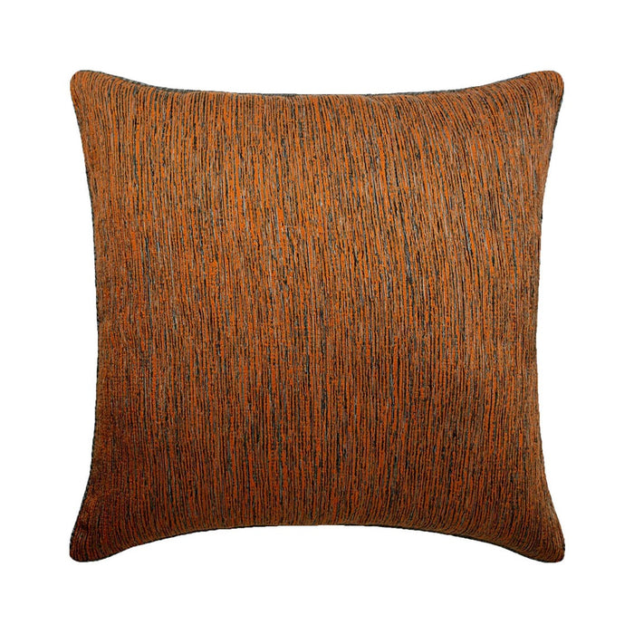 Orange Sitting Room - Orange Jacquard Silk Throw Pillow Cover