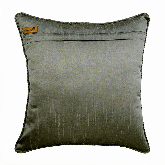 Orange Sitting Room - Orange Jacquard Silk Throw Pillow Cover