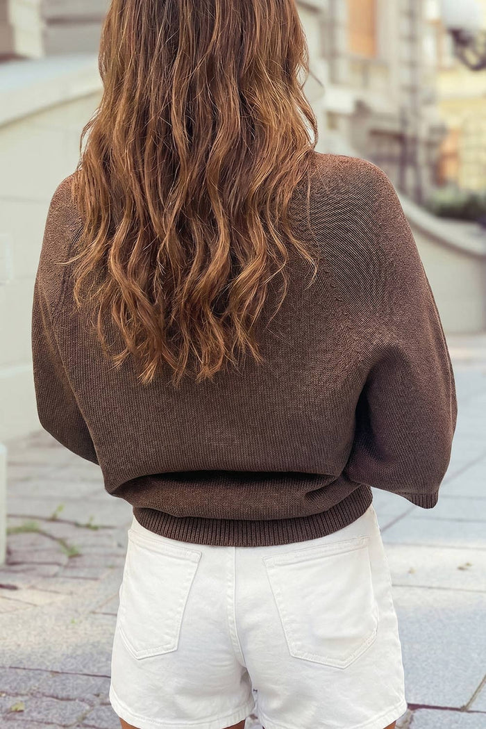 P1017T Knit Sweater Coffee
