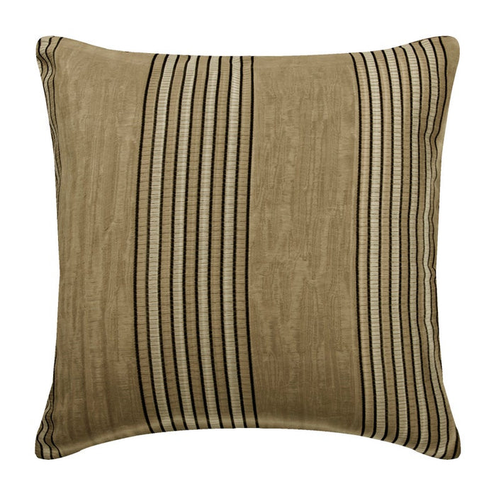 Parched Earth Beige Striped Throw Pillow Cover