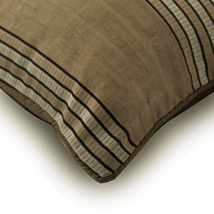 Parched Earth Beige Silk Throw Pillow Cover