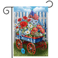 Patriotic Wagon Garden Flag #G02773