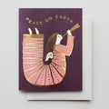 Peace on Earth Angel Card, Letterpress & Foil Printed