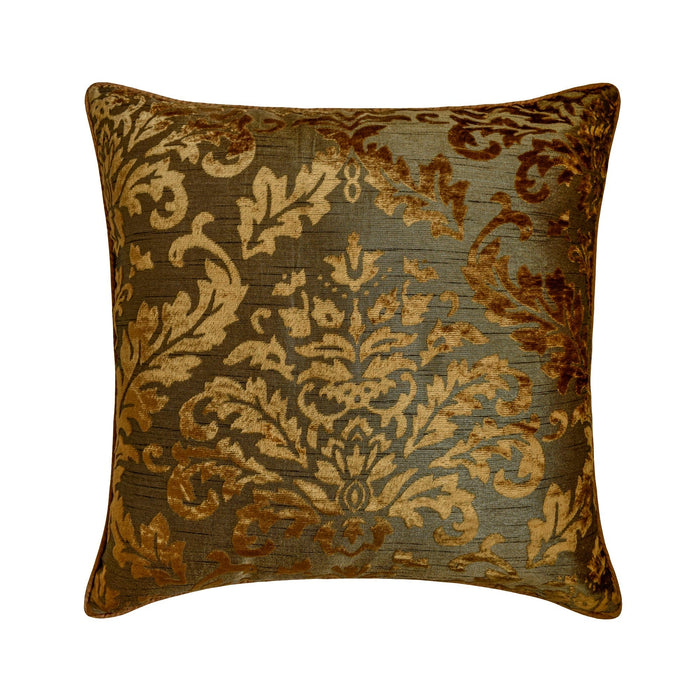 Peachy Beige - Peachy Beige Burntout Velvet Throw Pillow Cover