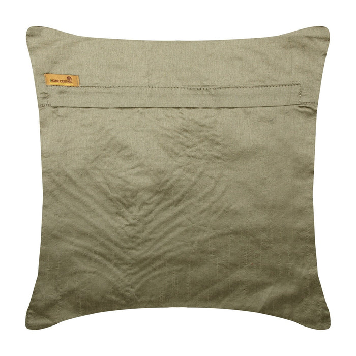 Peacock - Gray Art Silk Decorative Euro Sham