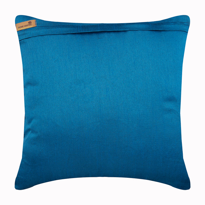 Peacock Blue Ivy Throw Pillow Cover