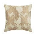 Pearl Beige Mystery - Beige Jacquard Silk Decorative Euro Sham