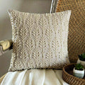Pearl Essence - Natural Beige Cotton Linen Throw Pillow Cover