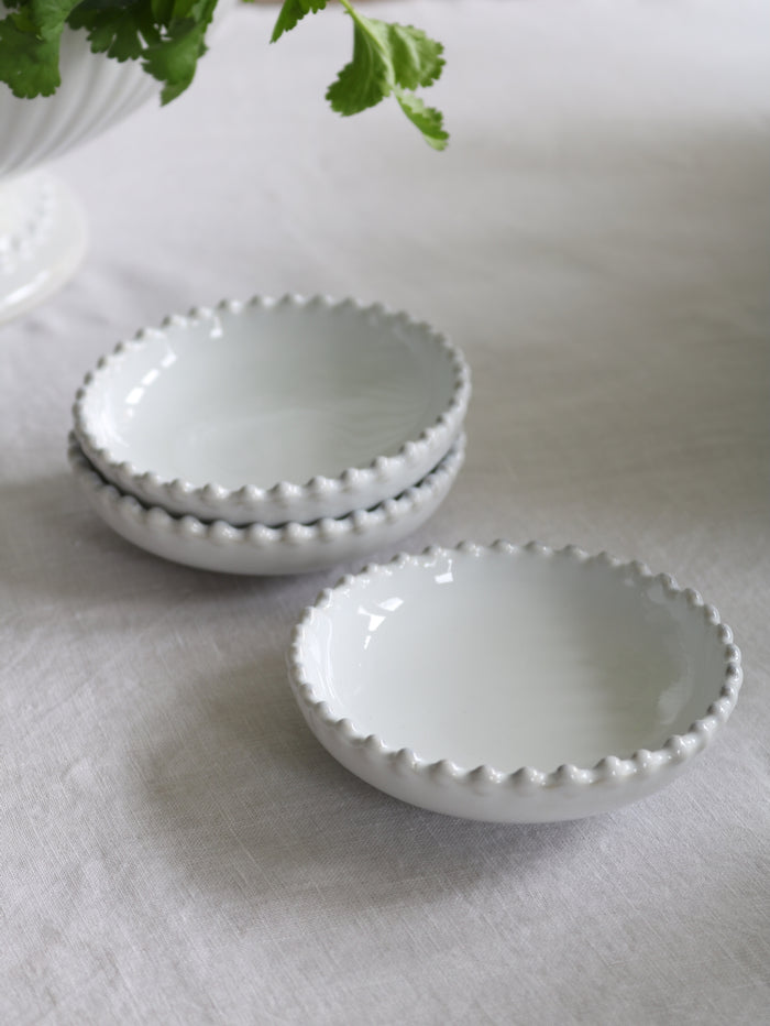 Pearl Stoneware Dip Bowls - Set of 3