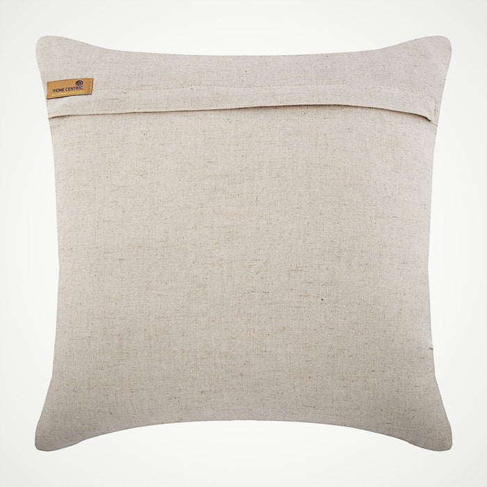 Pearly Peacock Feather - Natural Beige Cotton Linen Throw Pillow Cover