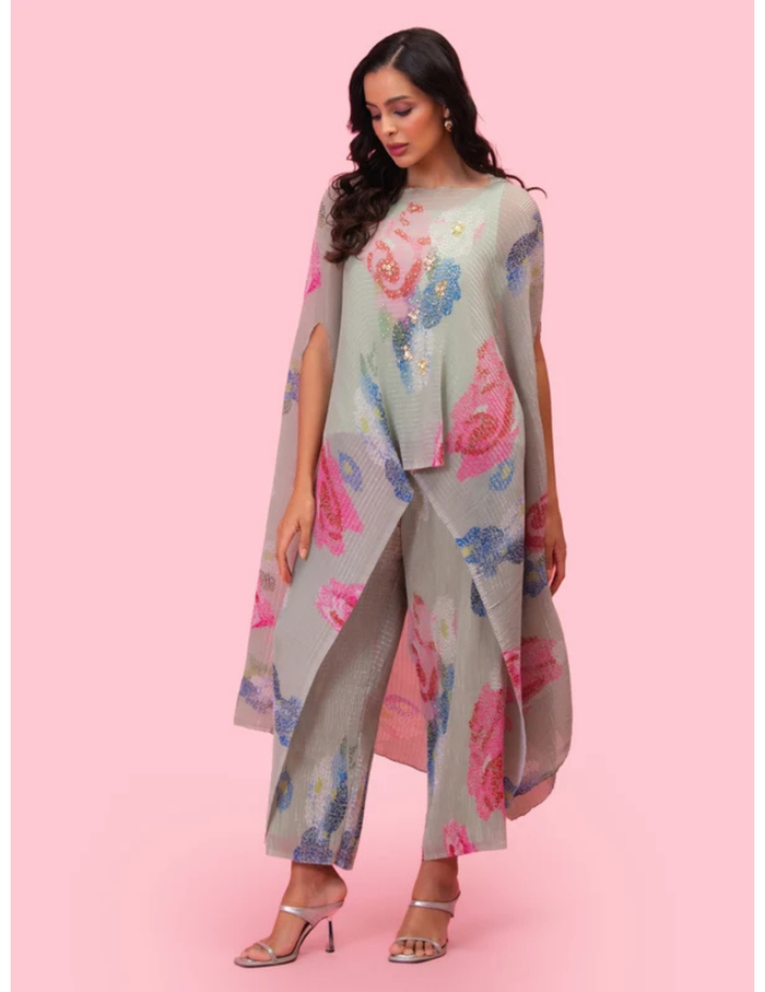 Petals Breeze Kaftan & Pant Set