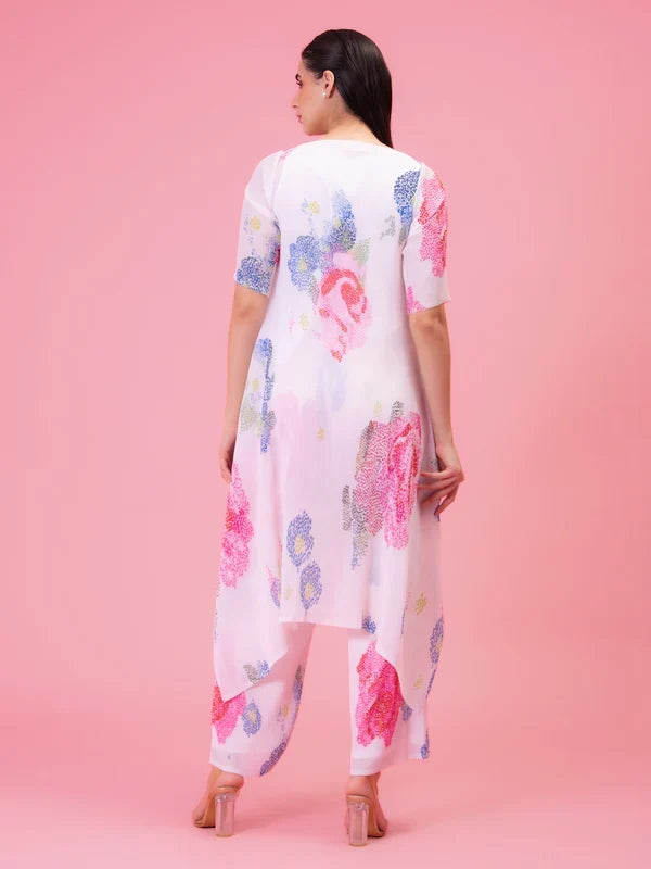 Petals Poetry Ivory Kurta Set Singapore