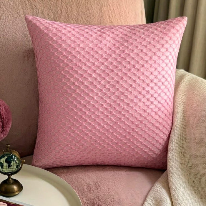 Pink Beehive - Pink Taffeta Decorative Euro Sham