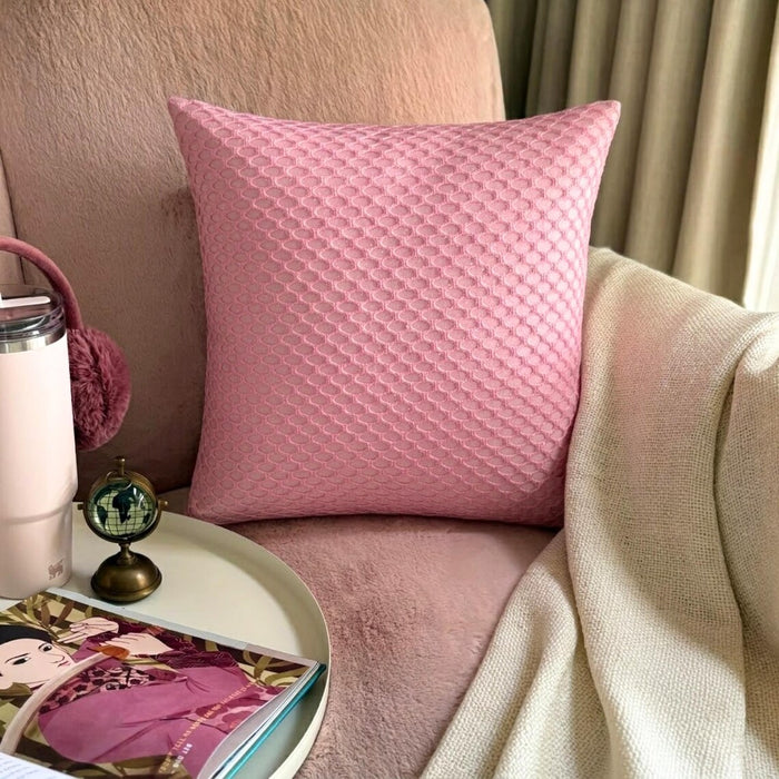 Pink Beehive - Pink Taffeta Decorative Euro Sham