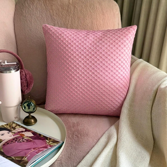 Pink Beehive - Pink Taffeta Decorative Euro Sham