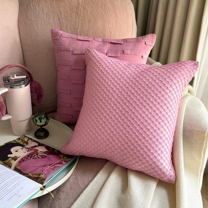 Pink Beehive - Pink Taffeta Decorative Euro Sham