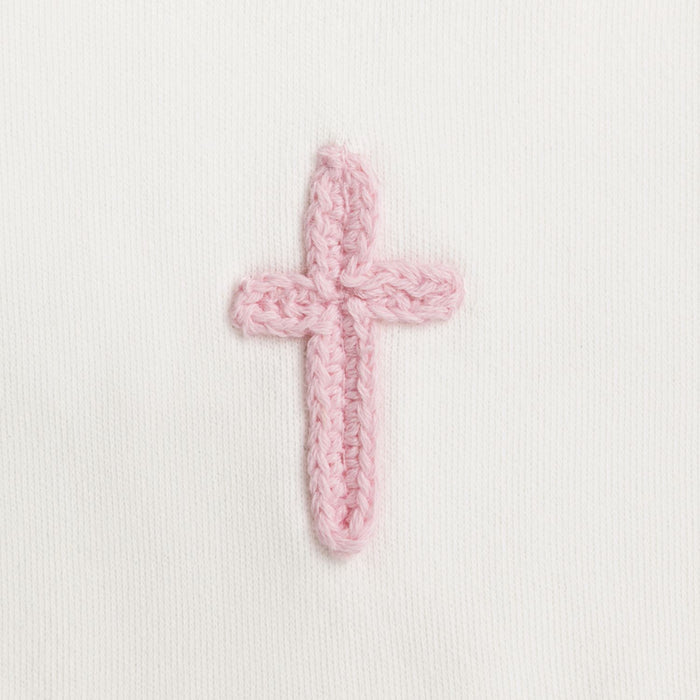 Pink Crochet Cross Bib #10280229P