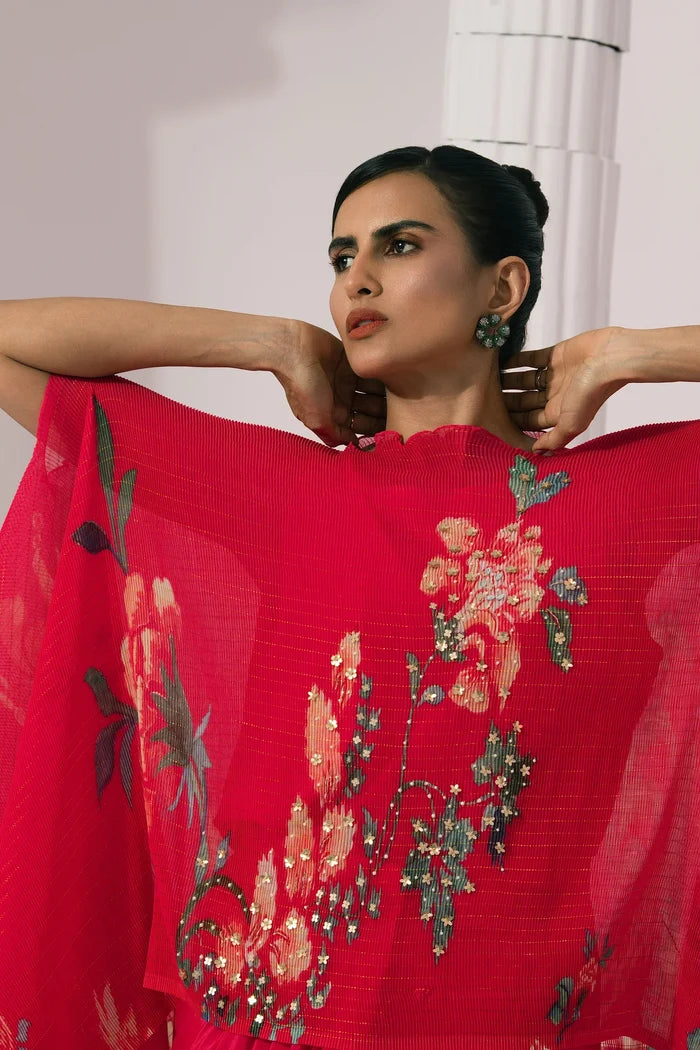 Pink Kaftan & Dhoti Set