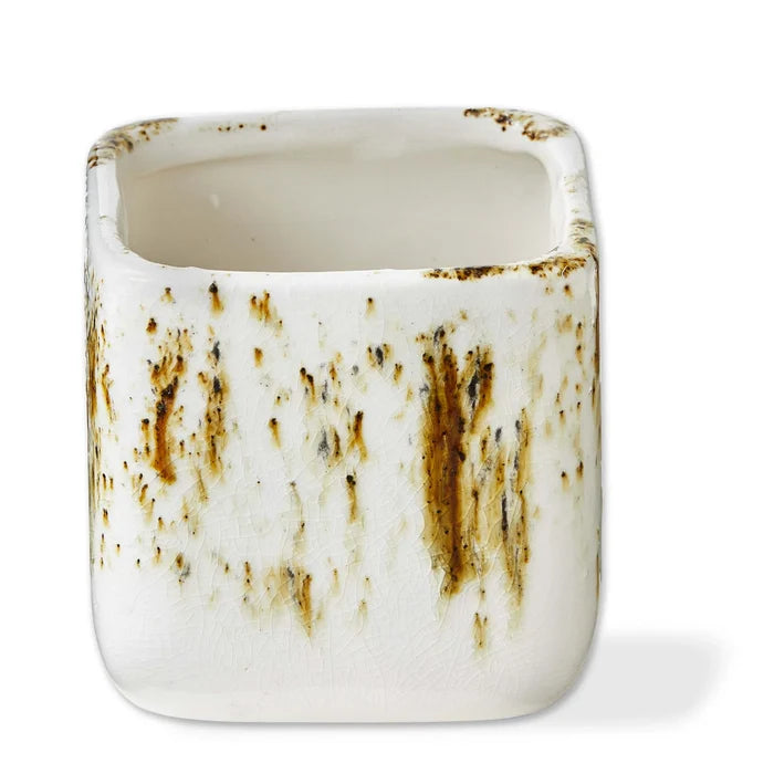 Planter Square White Multi Large #G19378