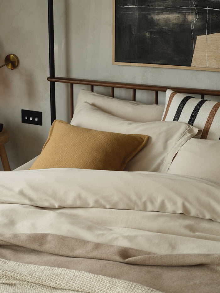Porto Putty Cotton Pillowcases - Set of 2